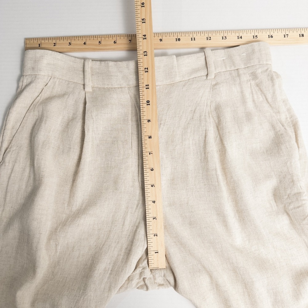 Abercrombie Fitch Linen Blend High Rise Wide Leg Trouser Pant Women 30/10L Beige - Picture 4 of 16